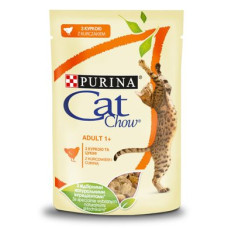 Вологий корм для котів Cat Chow Adult 85 г (курка та цукіні)