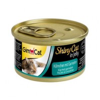 Влажный корм для кошек GimCat Shiny Cat 70 г (курица и креветки)