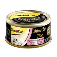 Вологий корм для котів GimCat Shiny Cat Filet 70 г (курка та креветки)
