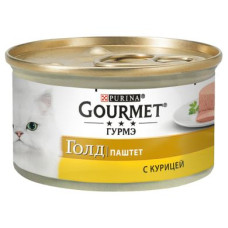 Вологий корм для котів Gourmet Gold Pate Chicken 85 г (курка)