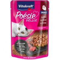 Влажный корм для котов Vitakraft Poésie Délice pouch 85г (сердца в соусе)