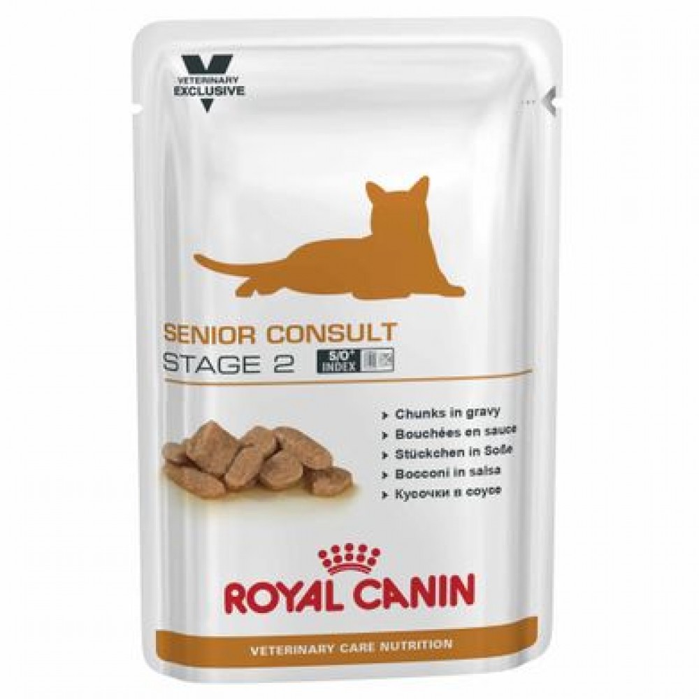 Вологий корм для літніх котів Royal Canin Senior Consult Stage 2, 100 г (домашня птиця)