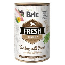 Вологий корм для собак Brit Fresh Turkey with Peas 400 г (індичка)