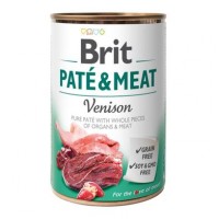 Вологий корм для собак Brit Pate & Meat Venison 400 г (курка та оленина)