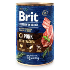 Вологий корм для собак Brit Premium By Nature Pork with Trachea 400 г (свинина)