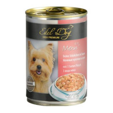 Вологий корм для собак Edel Dog 400 г (три види м'яса в соусі)