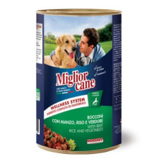 Вологий корм для собак Migliorcane 1250 г (яловичина, овочі, рис)
