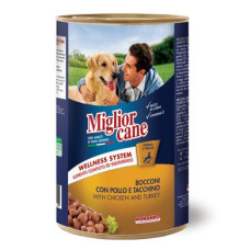 Вологий корм для собак Migliorcane 1250 г (курка та індичка)