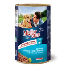 Вологий корм для собак Migliorcane 1250 г (риба та біле м'ясо)