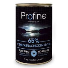 Вологий корм для собак Profine Chicken and Liver 400 г (курка та печінка)