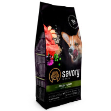 Корм сухий Savory All Breed Sterilised rich in Fresh Turkey для стерилізованих собак усіх порід зі свіжою індичкою 1 кг